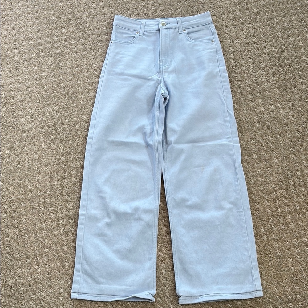Light Blue Wide-Leg Women Jeans